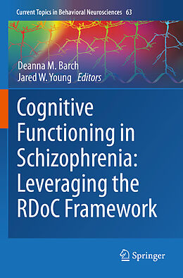 Couverture cartonnée Cognitive Functioning in Schizophrenia: Leveraging the RDoC Framework de 