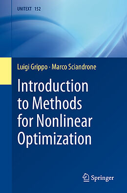 Couverture cartonnée Introduction to Methods for Nonlinear Optimization de Luigi Grippo, Marco Sciandrone