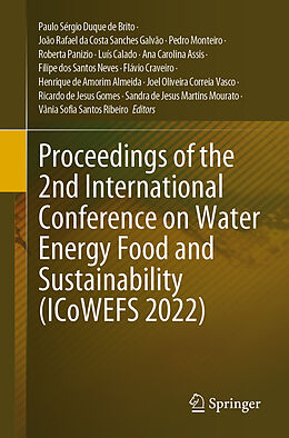 Couverture cartonnée Proceedings of the 2nd International Conference on Water Energy Food and Sustainability (ICoWEFS 2022) de 