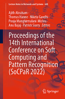 Couverture cartonnée Proceedings of the 14th International Conference on Soft Computing and Pattern Recognition (SoCPaR 2022) de 