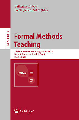 Couverture cartonnée Formal Methods Teaching de 