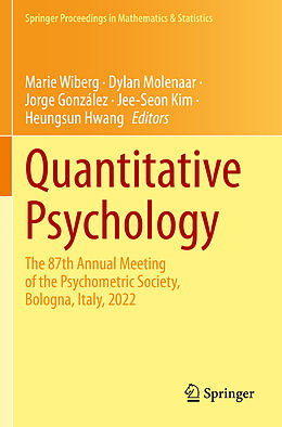 Couverture cartonnée Quantitative Psychology de 