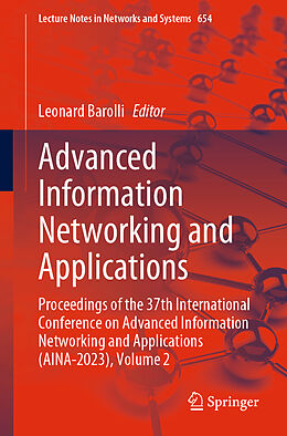 Couverture cartonnée Advanced Information Networking and Applications de 