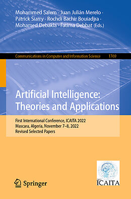 Couverture cartonnée Artificial Intelligence: Theories and Applications de 