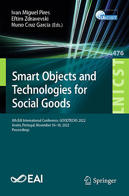 Couverture cartonnée Smart Objects and Technologies for Social Goods de 