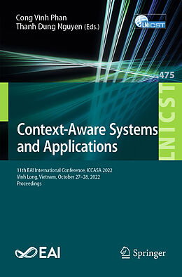 Couverture cartonnée Context-Aware Systems and Applications de 