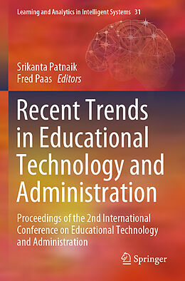 Couverture cartonnée Recent Trends in Educational Technology and Administration de 