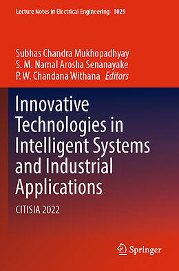 Couverture cartonnée Innovative Technologies in Intelligent Systems and Industrial Applications de 