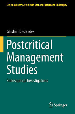 Couverture cartonnée Postcritical Management Studies de Ghislain Deslandes