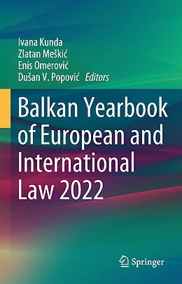 Livre Relié Balkan Yearbook of European and International Law 2022 de 