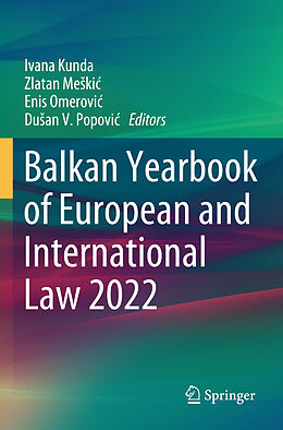 Couverture cartonnée Balkan Yearbook of European and International Law 2022 de 