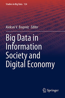 Couverture cartonnée Big Data in Information Society and Digital Economy de 