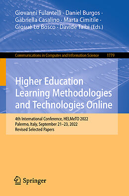 Couverture cartonnée Higher Education Learning Methodologies and Technologies Online de 