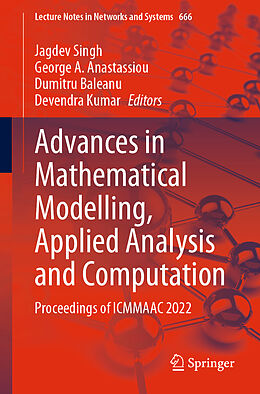 Couverture cartonnée Advances in Mathematical Modelling, Applied Analysis and Computation de 