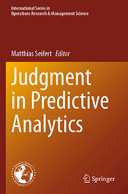 Couverture cartonnée Judgment in Predictive Analytics de 