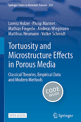 Kartonierter Einband Tortuosity and Microstructure Effects in Porous Media von Lorenz Holzer, Philip Marmet, Volker Schmidt