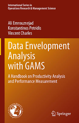 Livre Relié Data Envelopment Analysis with GAMS de Ali Emrouznejad, Vincent Charles, Konstantinos Petridis