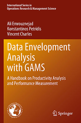 Couverture cartonnée Data Envelopment Analysis with GAMS de Ali Emrouznejad, Vincent Charles, Konstantinos Petridis