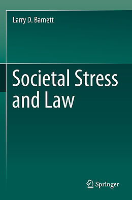 Couverture cartonnée Societal Stress and Law de Larry D. Barnett