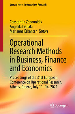 Livre Relié Operational Research Methods in Business, Finance and Economics de 