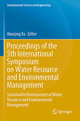 Couverture cartonnée Proceedings of the 5th International Symposium on Water Resource and Environmental Management de 