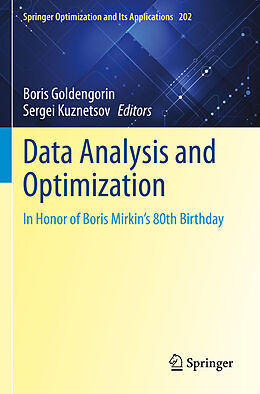 Kartonierter Einband Data Analysis and Optimization von 