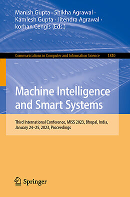 Couverture cartonnée Machine Intelligence and Smart Systems de 