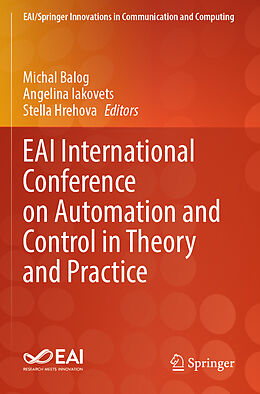 Couverture cartonnée EAI International Conference on Automation and Control in Theory and Practice de 