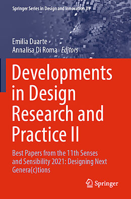 Couverture cartonnée Developments in Design Research and Practice II de 