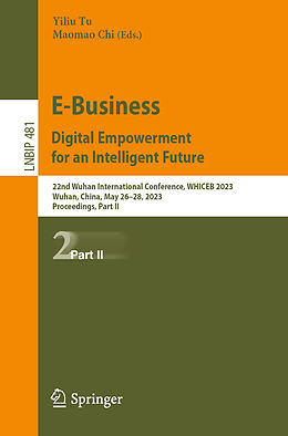 Couverture cartonnée E-Business. Digital Empowerment for an Intelligent Future de 