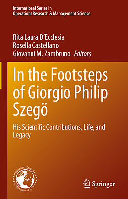 Livre Relié In the Footsteps of Giorgio Philip Szegö de 