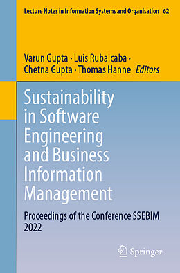 Couverture cartonnée Sustainability in Software Engineering and Business Information Management de 