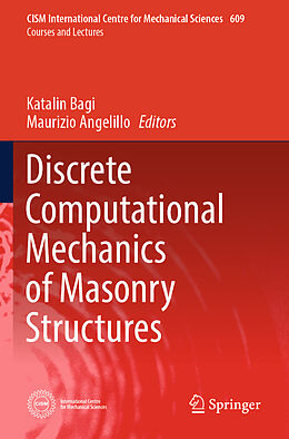 Couverture cartonnée Discrete Computational Mechanics of Masonry Structures de 