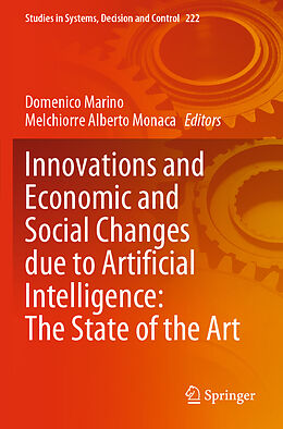 Couverture cartonnée Innovations and Economic and Social Changes due to Artificial Intelligence: The State of the Art de 