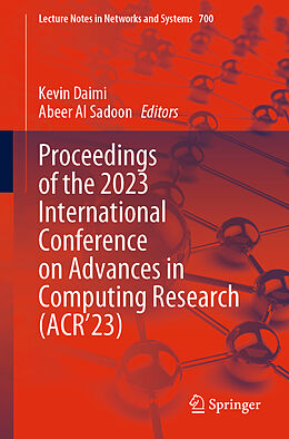 Couverture cartonnée Proceedings of the 2023 International Conference on Advances in Computing Research (ACR 23) de 