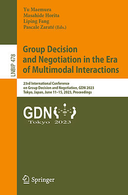 Couverture cartonnée Group Decision and Negotiation in the Era of Multimodal Interactions de 