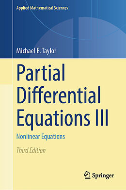Livre Relié Partial Differential Equations III de Michael E. Taylor