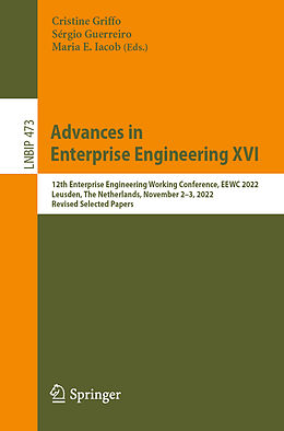 Couverture cartonnée Advances in Enterprise Engineering XVI de 