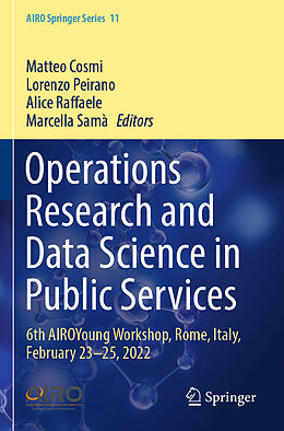 Couverture cartonnée Operations Research and Data Science in Public Services de 