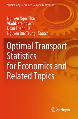 Couverture cartonnée Optimal Transport Statistics for Economics and Related Topics de 