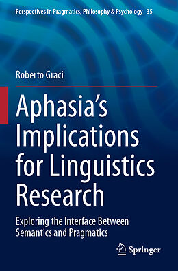 Couverture cartonnée Aphasia s Implications for Linguistics Research de Roberto Graci