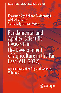 Couverture cartonnée Fundamental and Applied Scientific Research in the Development of Agriculture in the Far East (AFE-2022) de 