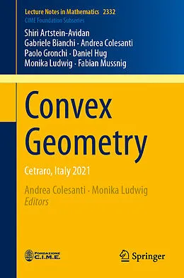 E-Book (pdf) Convex Geometry von Shiri Artstein-Avidan, Gabriele Bianchi, Andrea Colesanti