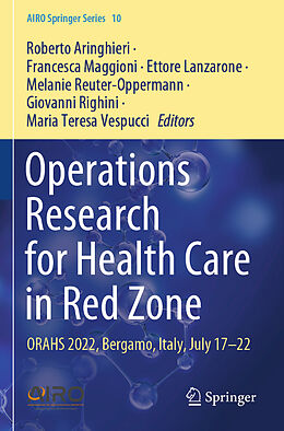 Couverture cartonnée Operations Research for Health Care in Red Zone de 