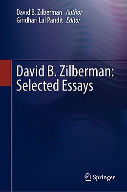 Livre Relié David B. Zilberman: Selected Essays de David B. Zilberman