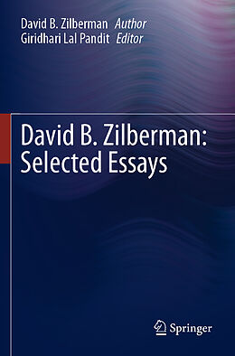 Couverture cartonnée David B. Zilberman: Selected Essays de David B. Zilberman