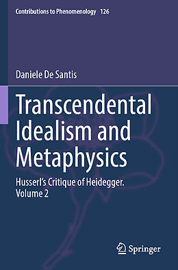 Couverture cartonnée Transcendental Idealism and Metaphysics de Daniele De Santis