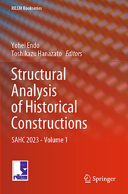 Couverture cartonnée Structural Analysis of Historical Constructions de 