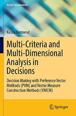 Couverture cartonnée Multi-Criteria and Multi-Dimensional Analysis in Decisions de Kesra Nermend