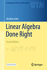Livre Relié Linear Algebra Done Right de Sheldon Axler